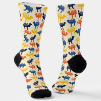 Cute Colourful Cartoon Camels Pattern