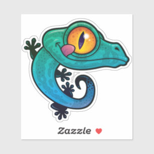 Cute Colourful Cartoon Gecko