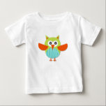 Cute colourful cartoon owl baby T-Shirt<br><div class="desc">Cute colourful cartoon owl</div>