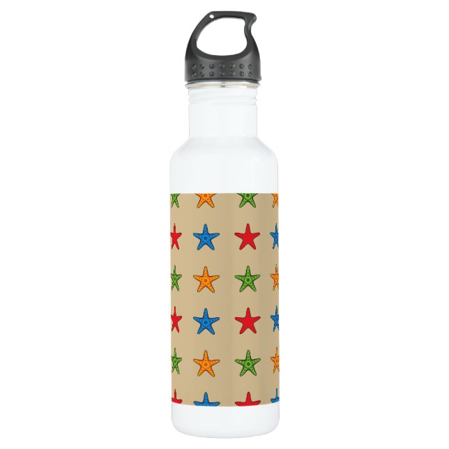 Cute Colourful Cartoon Starfish Set 710 Ml Water Bottle (Front)