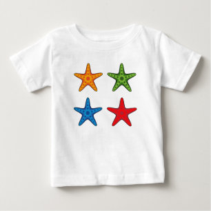 Cute Colourful Cartoon Starfish Set Baby T-Shirt