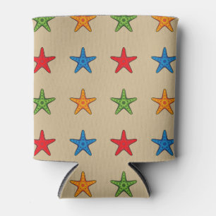 Cute Colourful Cartoon Starfish Set Can Cooler