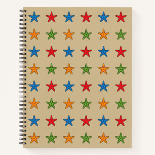 Cute Colourful Cartoon Starfish Set Notebook