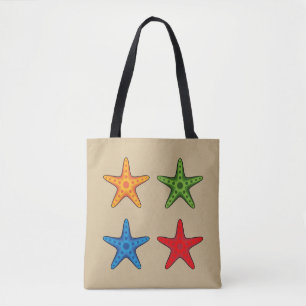 Cute Colourful Cartoon Starfish Set Tote Bag