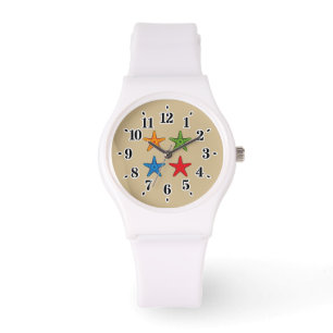 Cute Colourful Cartoon Starfish Set Watch