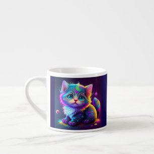 Cute Colourful Cat Digital Artwork-79827 Espresso Cup