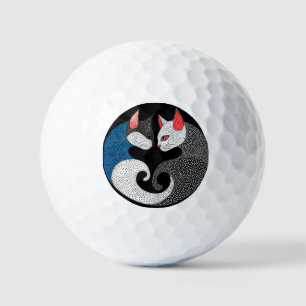 Cute colourful cats golf balls