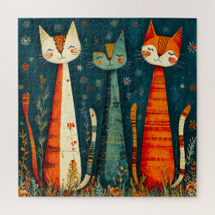 Cute colourful cats jigsaw puzzle