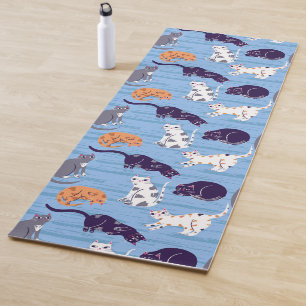 Cute Colourful Cats Yoga Mat