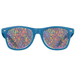 Cute colourful chakra pattern checkbook cover retro sunglasses