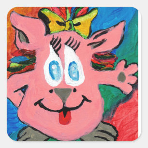 Cute Colourful Character Sticker