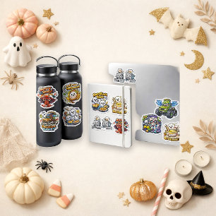Cute Colourful Chibi Halloween Food