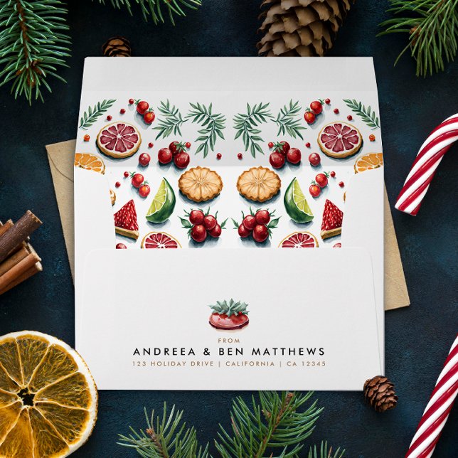 Cute Colourful Christmas Cookies Bake Watercolor Envelope (Creator Uploaded)