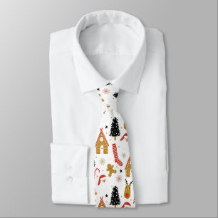 Cute Colourful Christmas Pattern Tie