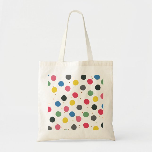 Cute Colourful Circles Tote Bag (Front)