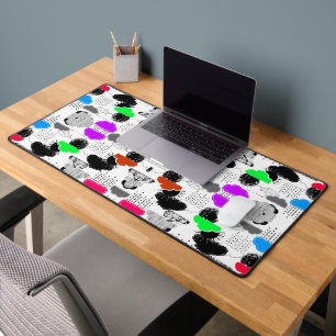 Cute colourful clouds patterns desk mat