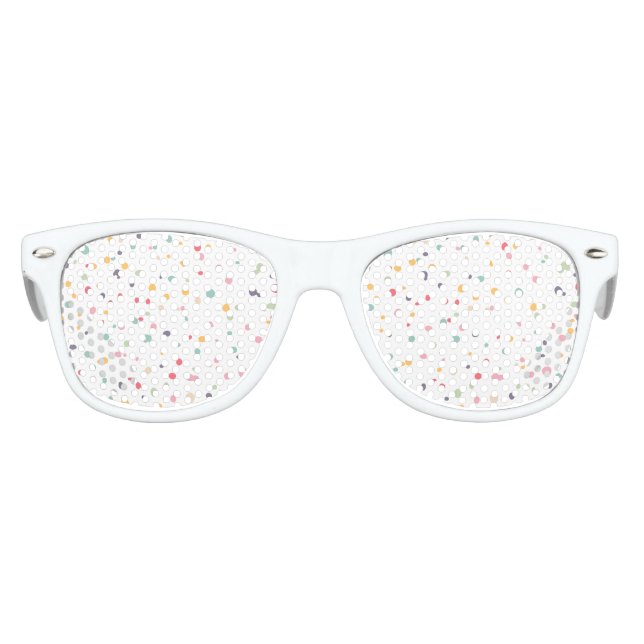 Cute Colourful Confetti Dots Pattern Kids Sunglasses (Front)