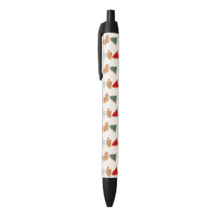 Cute Colourful Cookies Pattern Christmas Kids Black Ink Pen