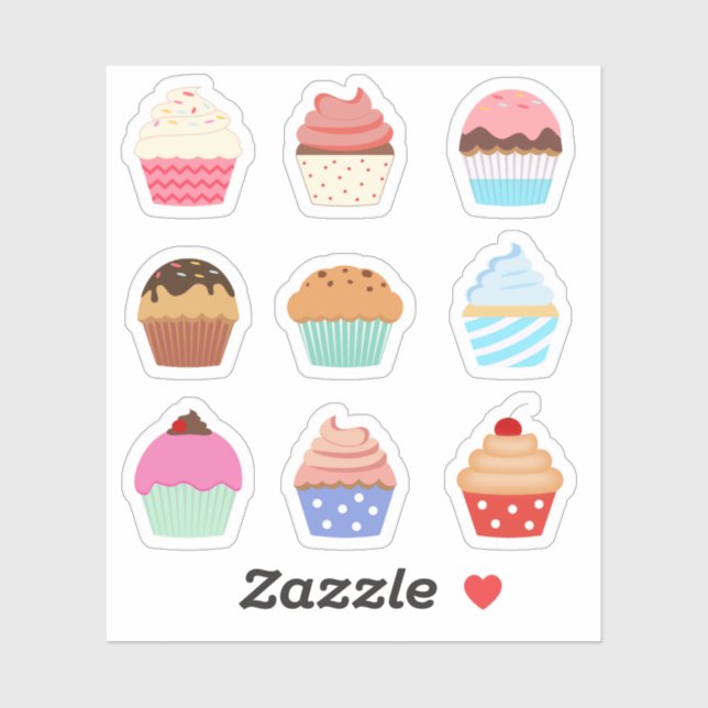 Cute Colourful Cupcakes Muffins Decorative Planner (Sheet)
