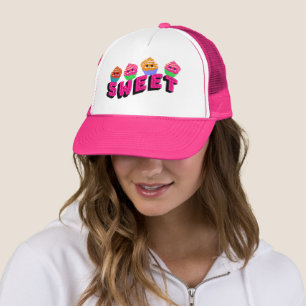 Cute colourful cupcakes trucker hat