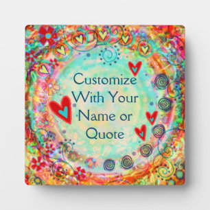 Cute Colourful Customise your Own  Inspirivity Plaque