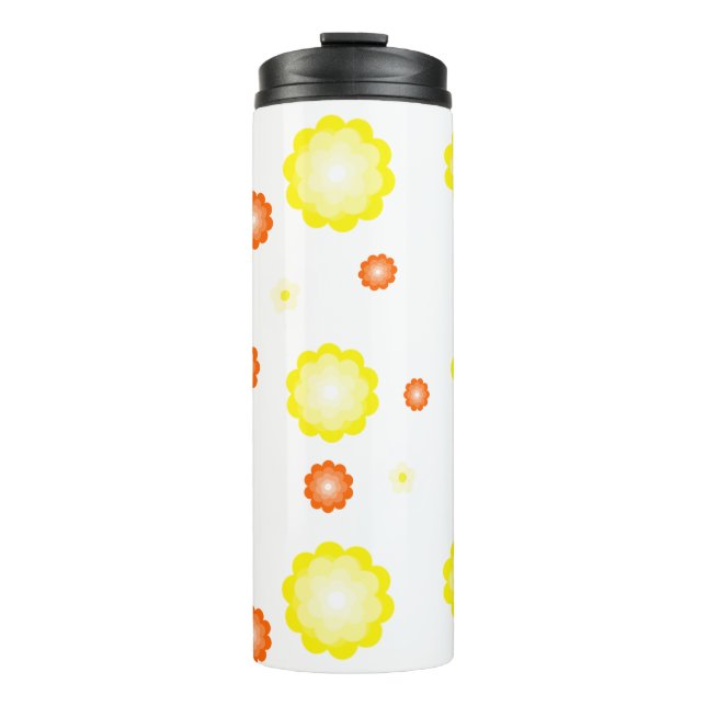 Cute colourful Daisy flower pattern Thermal Tumbler (Front)