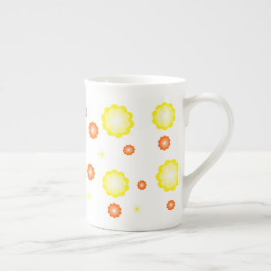 Cute colourful Daisy flowers pattern Bone China Mug