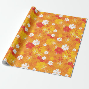 Cute Colourful Daisy Illustration Floral Pattern Wrapping Paper