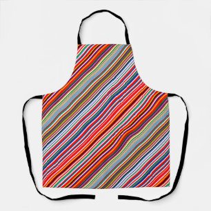 Cute colourful decorative stripes apron