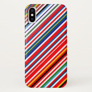 Cute colourful decorative stripes iPhone x case