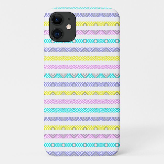 Cute colourful decorative stripes pattern Case-Mate iPhone case (Back)