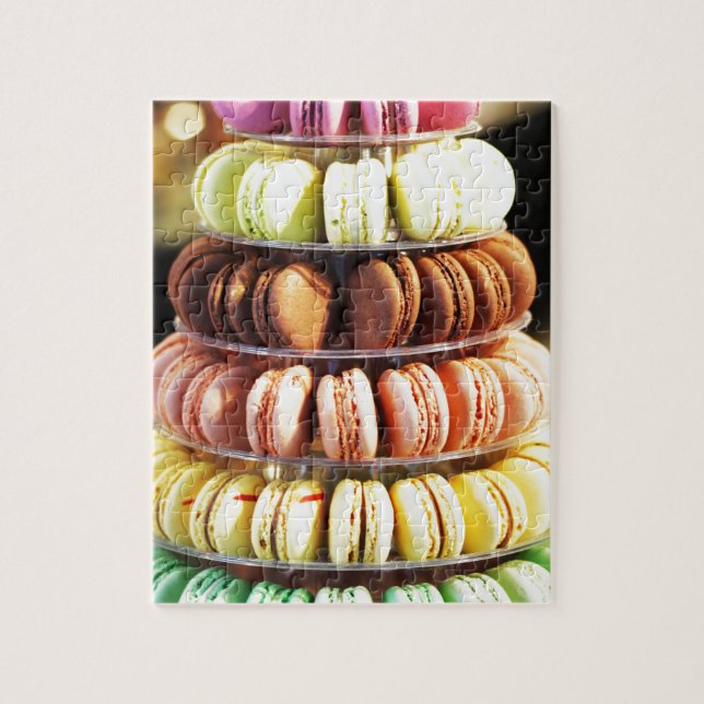 Cute Colourful Dessert French Macaron Jigsaw Puzzle (Vertical)