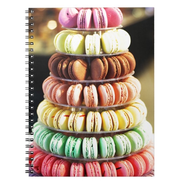 Cute Colourful Dessert French Macaron Notebook (Front)