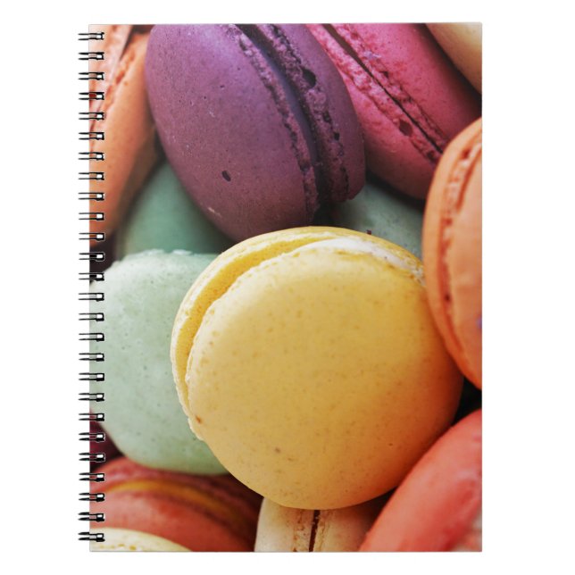 Cute Colourful Dessert French Macaron Notebook (Front)