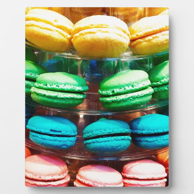 Cute Colourful Dessert French Macaron Plaque (Front)