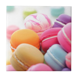 Cute Colourful Dessert French Macaron Tile