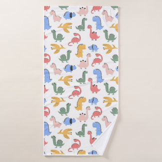 Cute Colourful Dinosaur Pattern Bath Towel Set