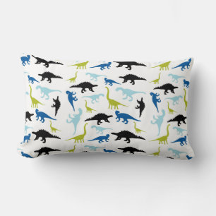 Cute colourful dinosaur pattern lumbar pillow
