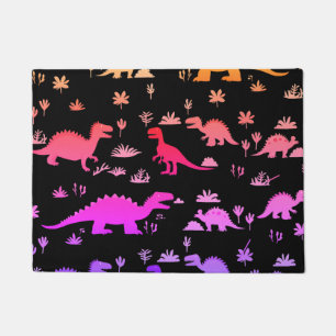 Cute Colourful Dinosaurs Pattern  Doormat