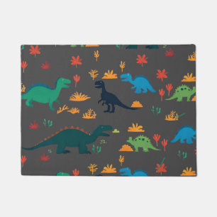 Cute Colourful Dinosaurs Pattern  Doormat