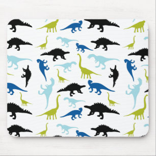 Cute colourful dinosaurs pattern mousepad