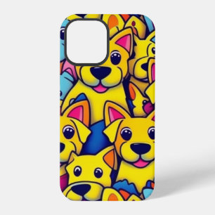 Cute colourful dogs happy dogs iPhone 12 pro case