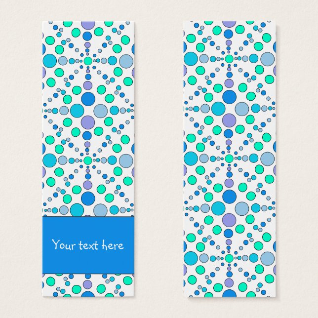 Cute colourful doodle dot design Bookmark (Front & Back)