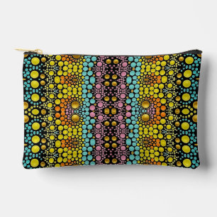 Cute Colourful Dot Art Pattern Accessory Pouch