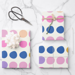 Cute Colourful Dots Scandinavian Pattern  Wrapping Paper Sheet