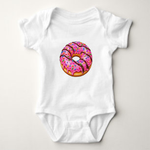 Cute Colourful Doughnut Design Baby Bodysuit