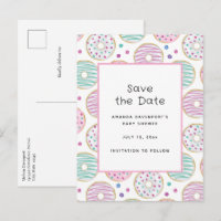 Cute Colourful Doughnut Pattern Baby Shower