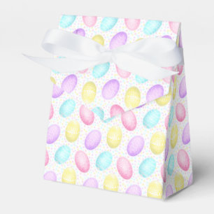 Cute Colourful Easter Egg Pattern Party Favour Box