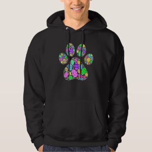 Cute Colourful Easter Eggs Dog Cat Paw Happy Easte Hoodie