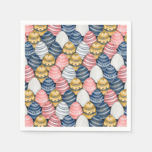 Cute Colourful Easter Eggs Seamless Pattern Napkin